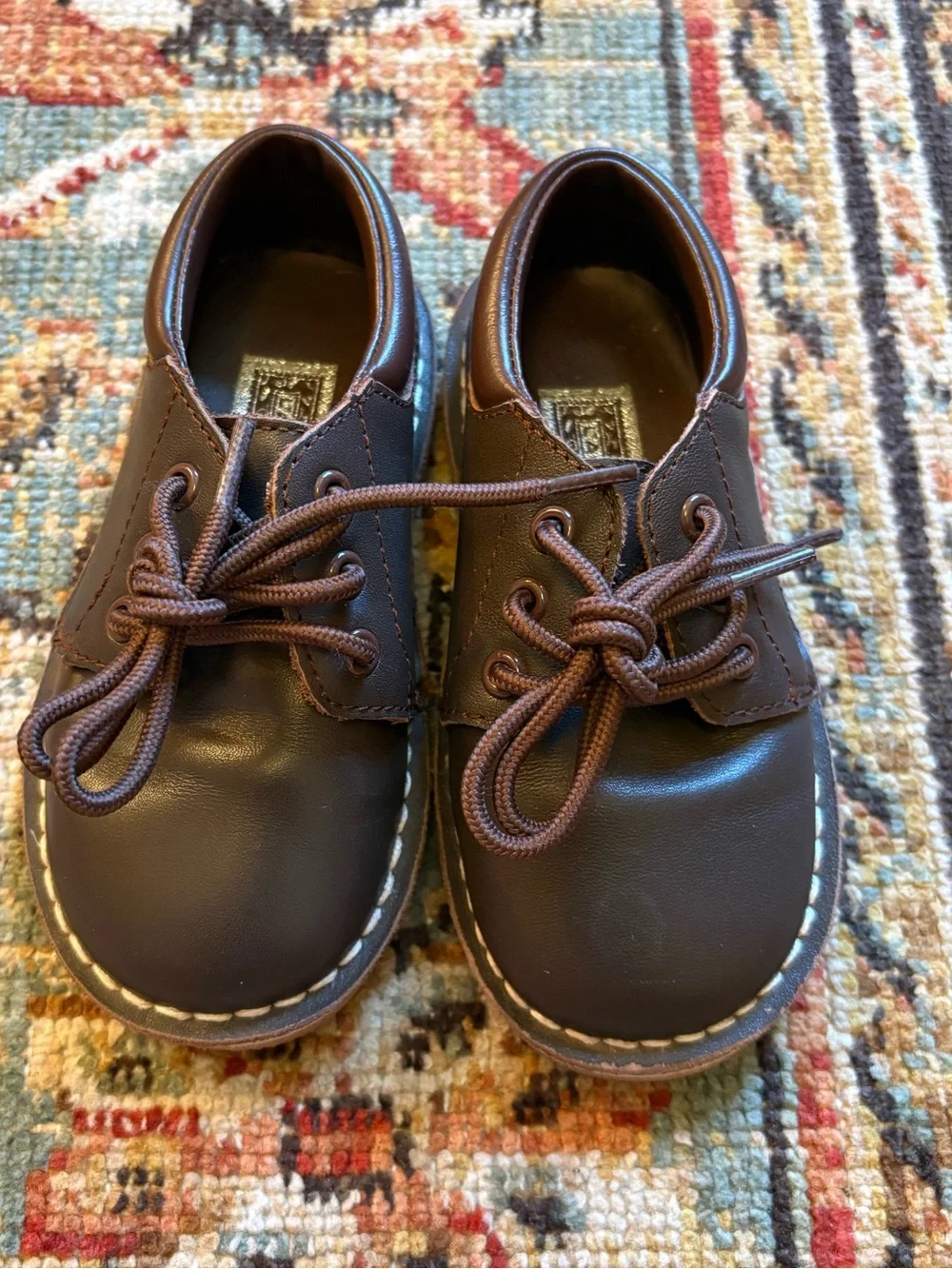 L'Amour | Brown Leather Lace-Up Shoes | 8